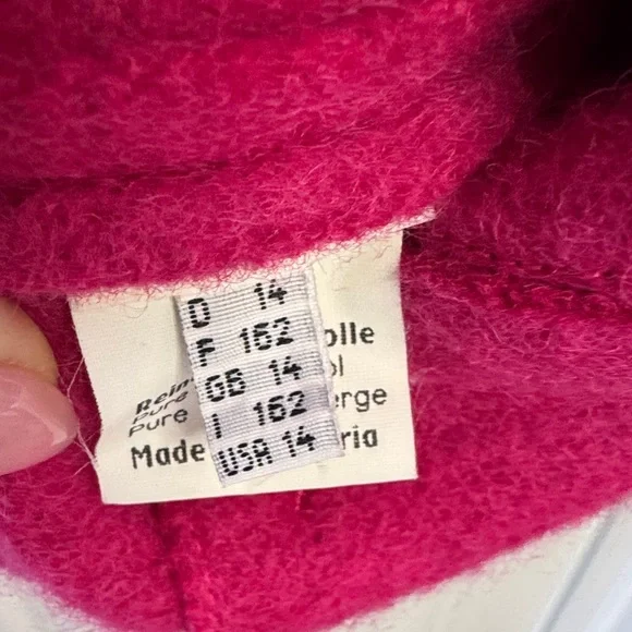 Vintage Giesswein Austrian Wool Jacket Pink Boiled Wool Made in Austria S/M - Picture 9 of 14